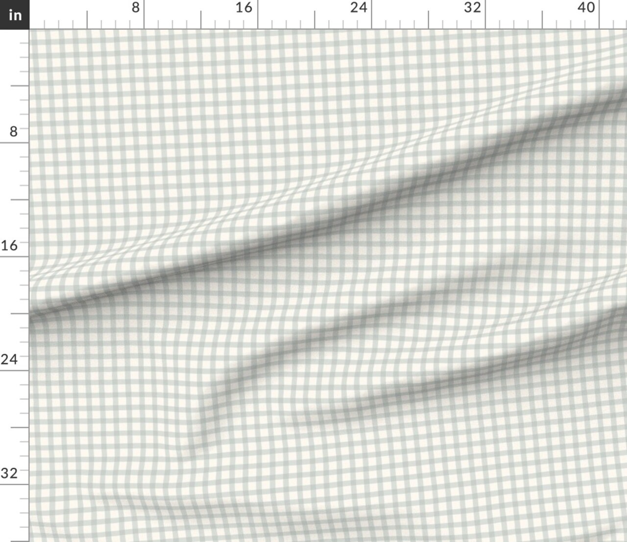 Modern Farmhouse Hand Painted Watercolor Check Texture Lines Stripes Plaid Gingham Rustic Country Playful Classic Kitchen Green Seafoam Soft Custom Printed Fabric by Spoonflower Various Fabrics by the Yard or Fat Quarter